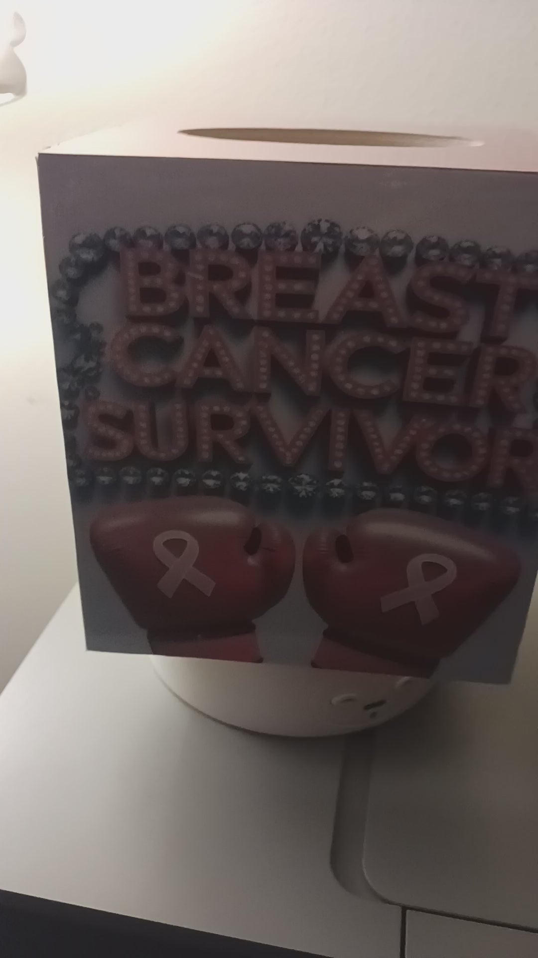 Breast Cancer Survivor tissue box cover