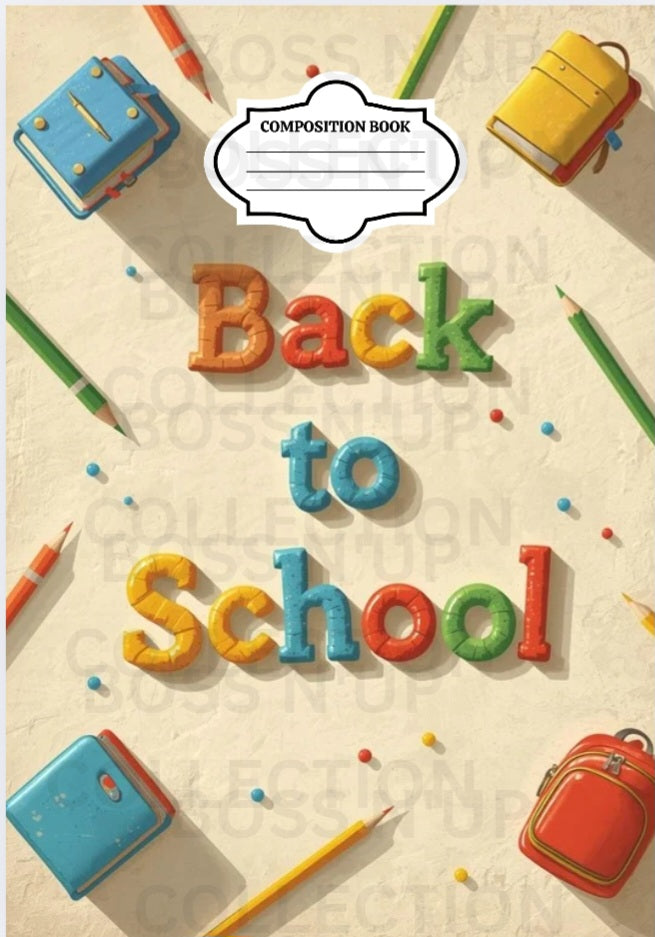 Back to school composition book