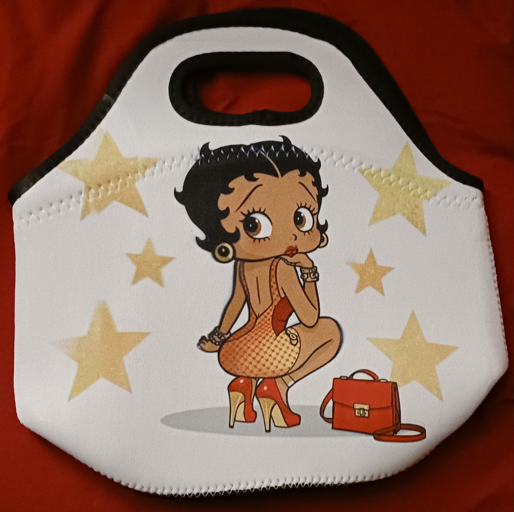 Lady with stars and purse. Comes with matching tumbler. Price includes shipping.