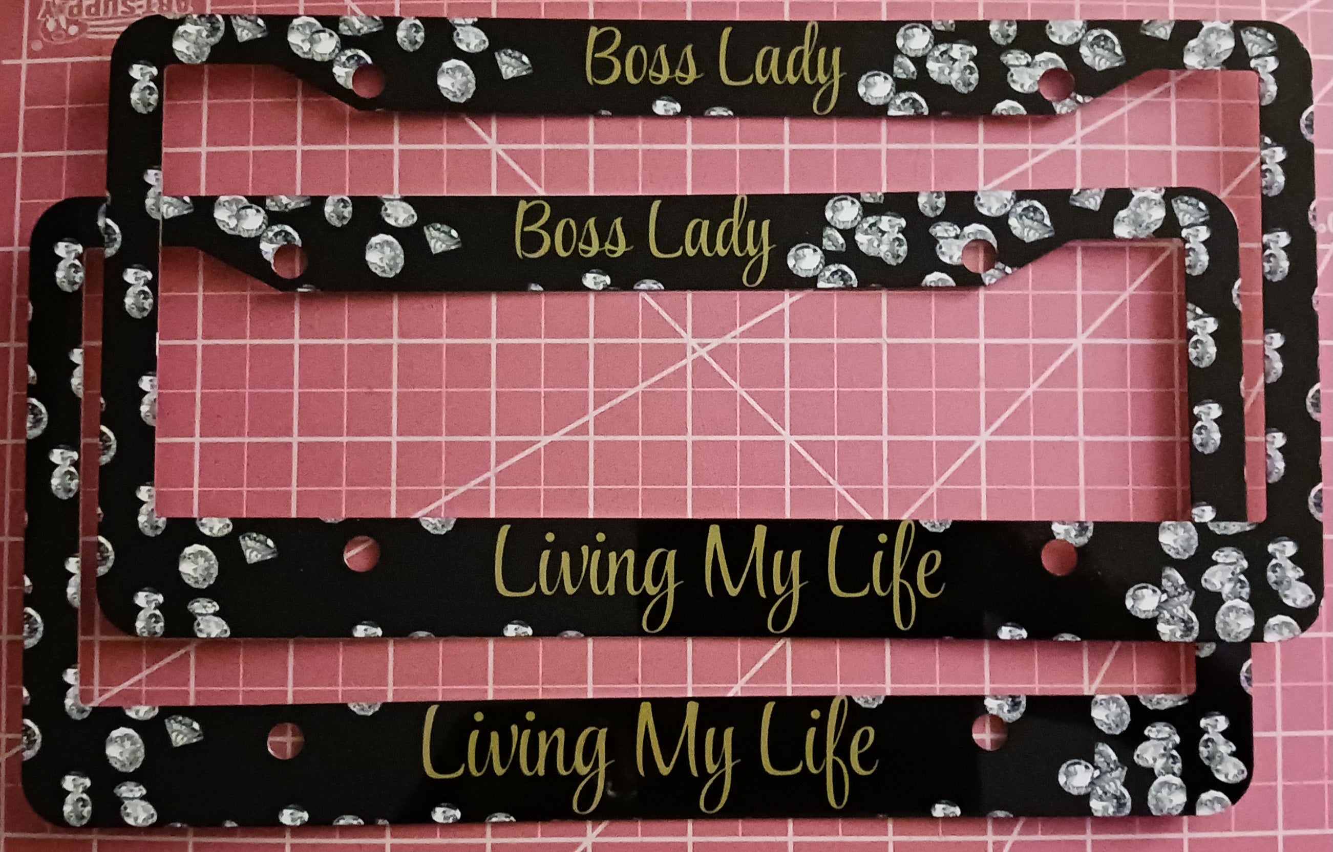 Boss Lady license plate frame