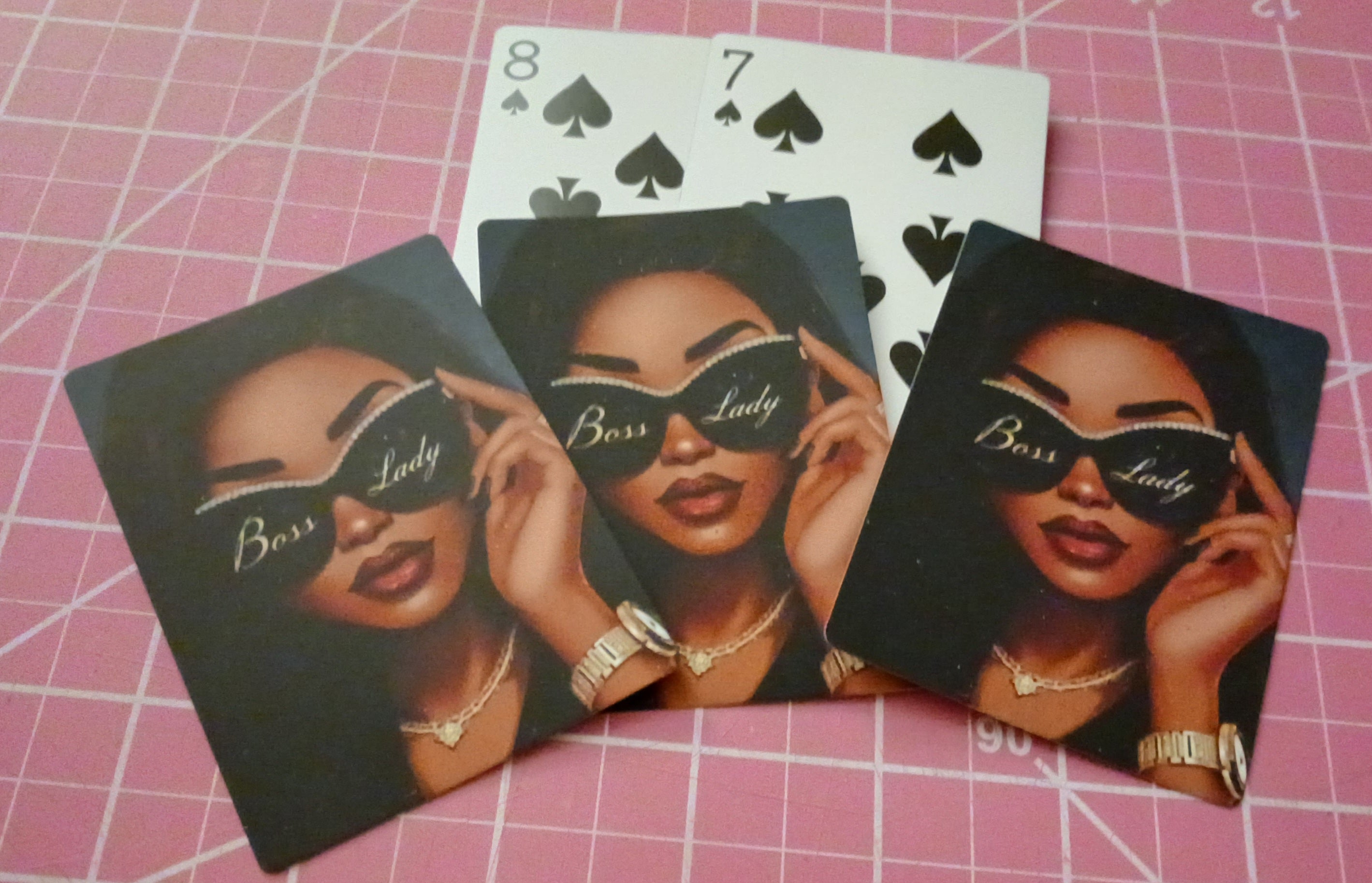 Boss Lady play cards