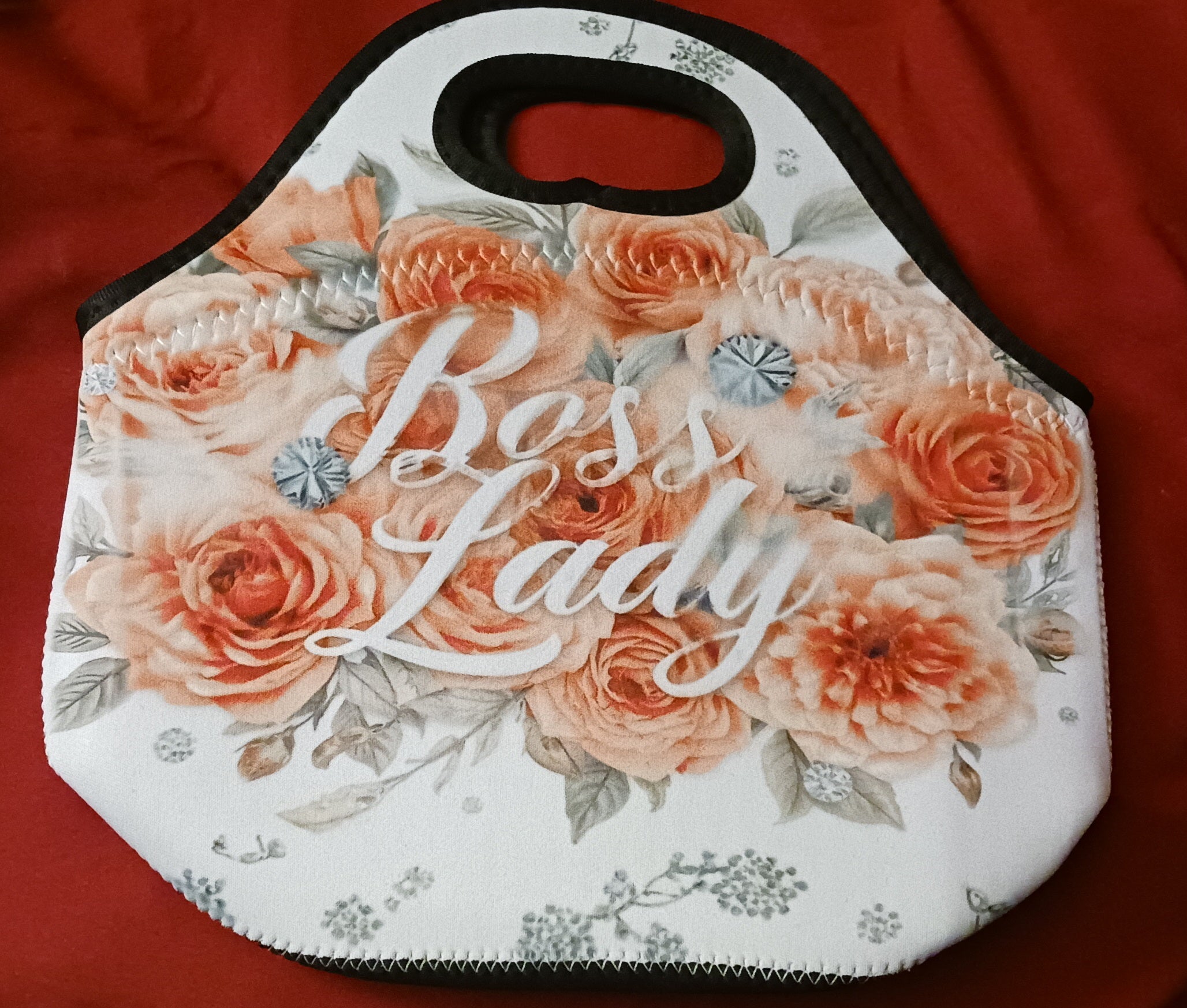 Flower BOSS Lady Lunch tote. Comes with matching tumbler.